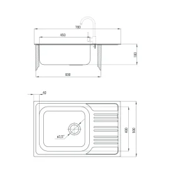 Zlewozmywaki|Deante Zlewozmywak XYLO ZEX 011B