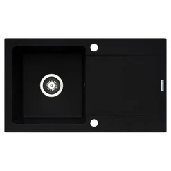 PYRAMIS POLSKA SPÓŁKA Z OGRANICZONĄ ODPOWIEDZIALNOŚCIĄ Zlewozmywak ZEFIR z baterią HERA volcano 79x50 cm + Pyra Clean