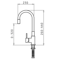 PYRAMIS POLSKA SPÓŁKA Z OGRANICZONĄ ODPOWIEDZIALNOŚCIĄ Zlewozmywak ZEFIR z baterią HERA karbon 76x44 cm + Pyra Clean
